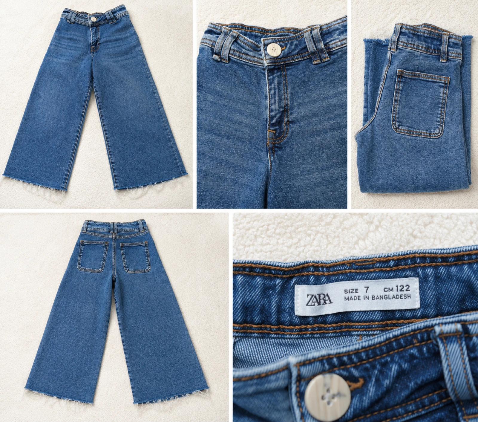 Jeans bleu zara fille 7 ans 